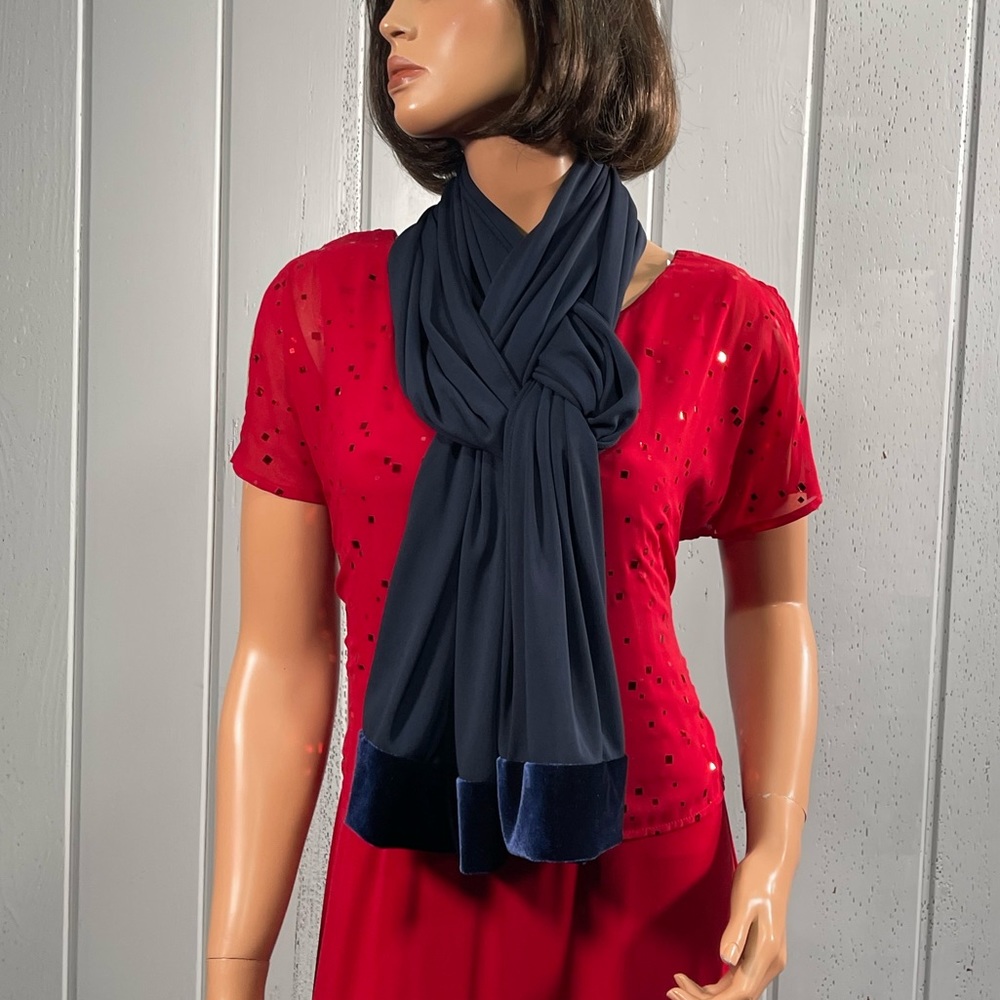 *Women's Indigo Blue Scarf Shawl  Wrap